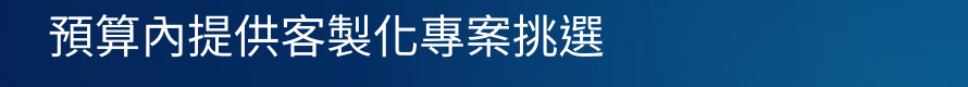 預算內提供客製化專案挑選